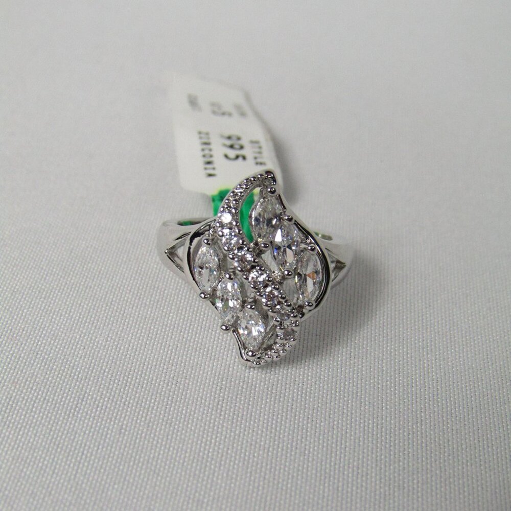 Cubic Zirconia | Stainless Steel | Ring | Size 5 | Women's